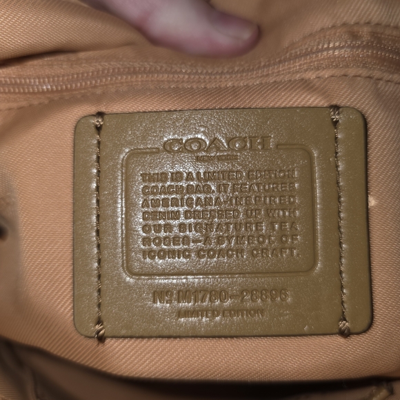 Coach Denim and Black Floral Crossbody Bag - Picture 11 of 15